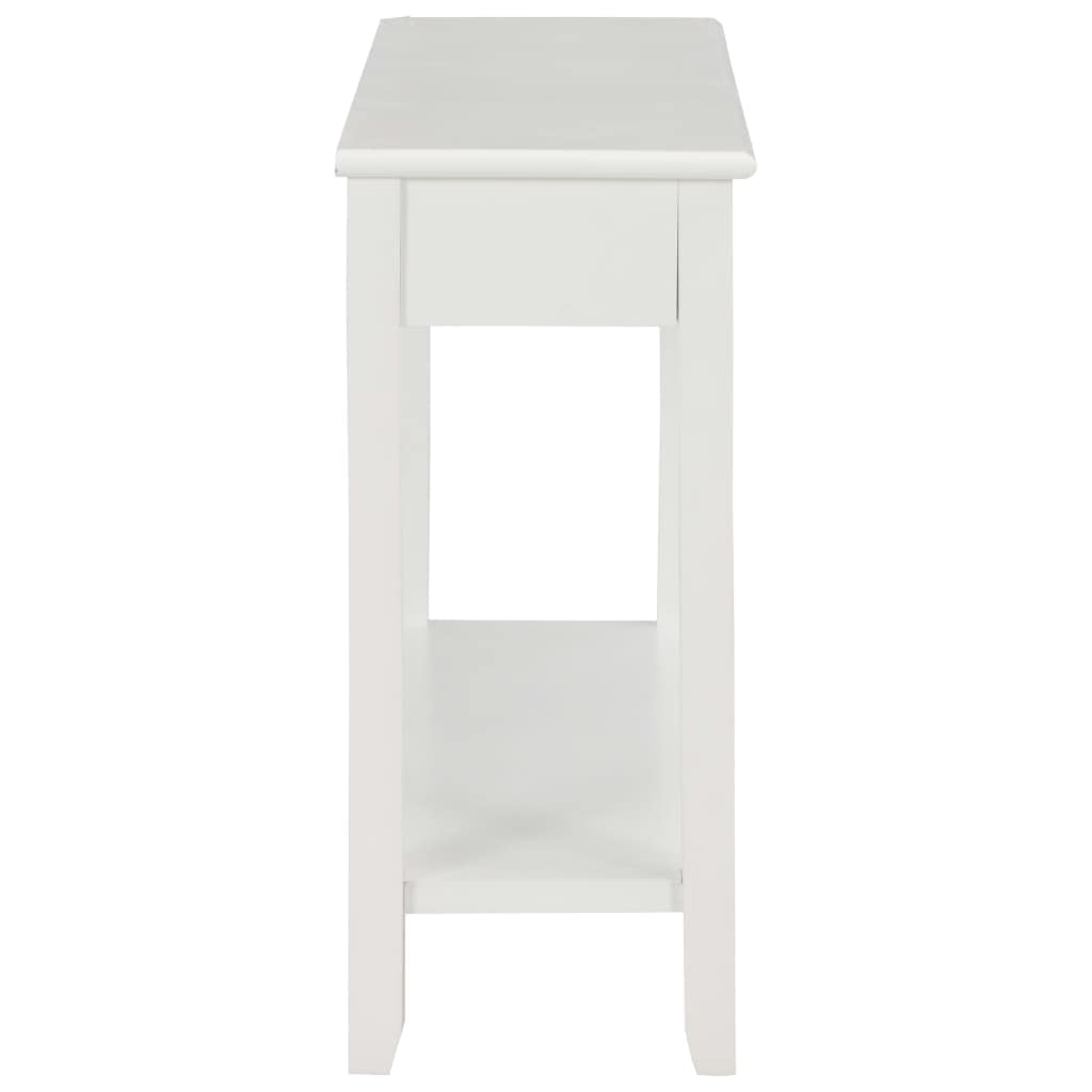 vidaXL Konsolentisch Weiß 110x35x80 MDF 2 Schubladen