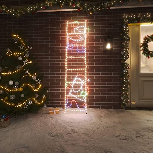 vidaXL Heim & Garten LED Weihnachtsmann Leiter 200 cm