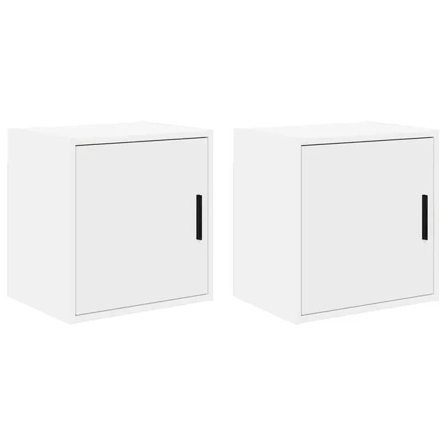 vidaXL Heim & Garten Wandschrank Weiß 2 Stk. Holzwerkstoff