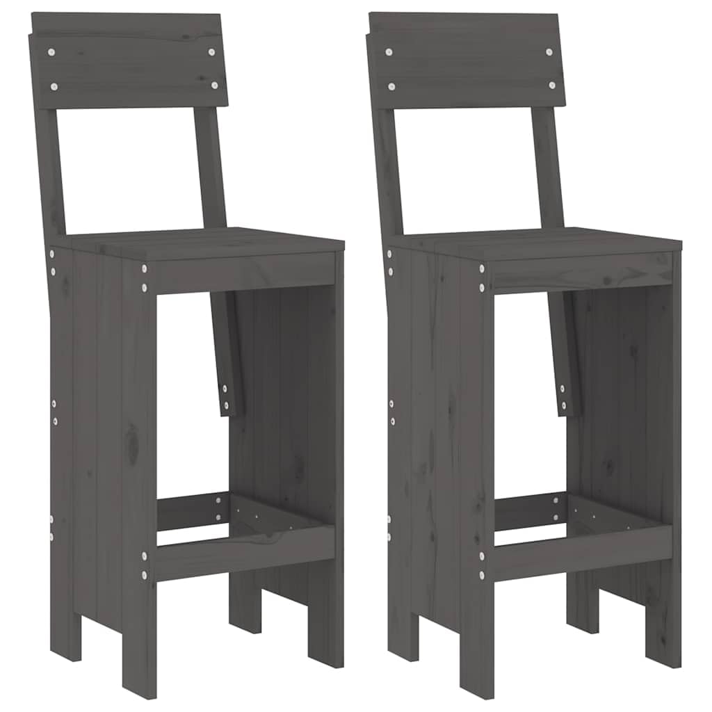 vidaXL Heim & Garten 3-tlg. Gartenbar-Set Holz Graue Kiefer