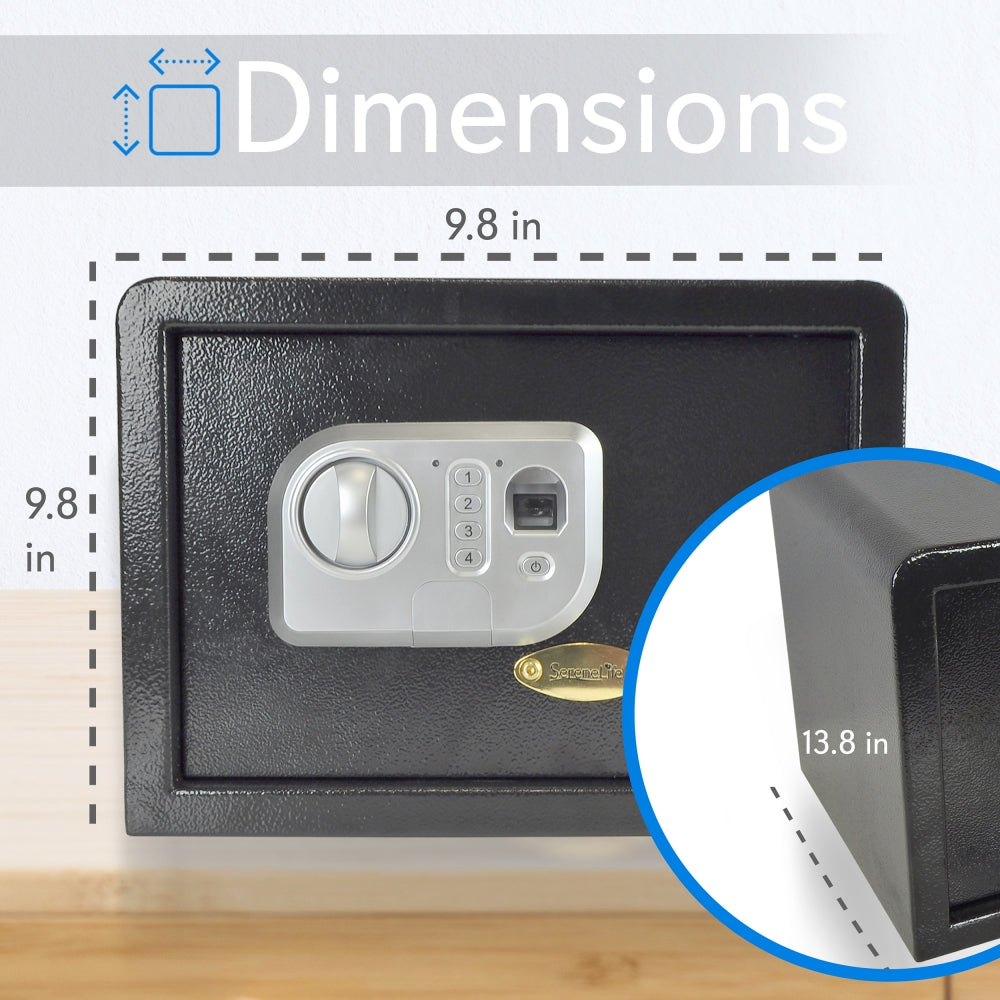 Serenelife Safe Box Tresor Stahl mit Einwurfschlitz Fingerprint