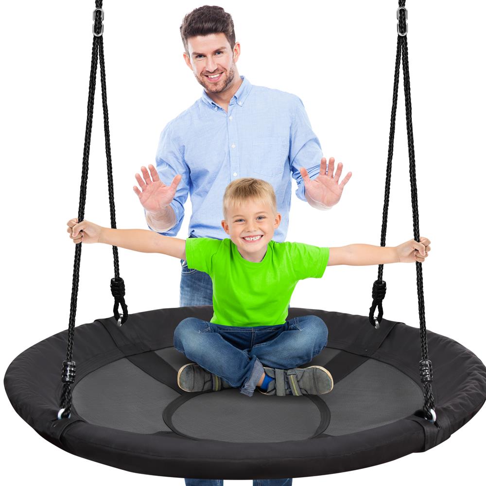 Serenelife Outdoor Swing Tellerschaukel 40 Zoll Schwarz