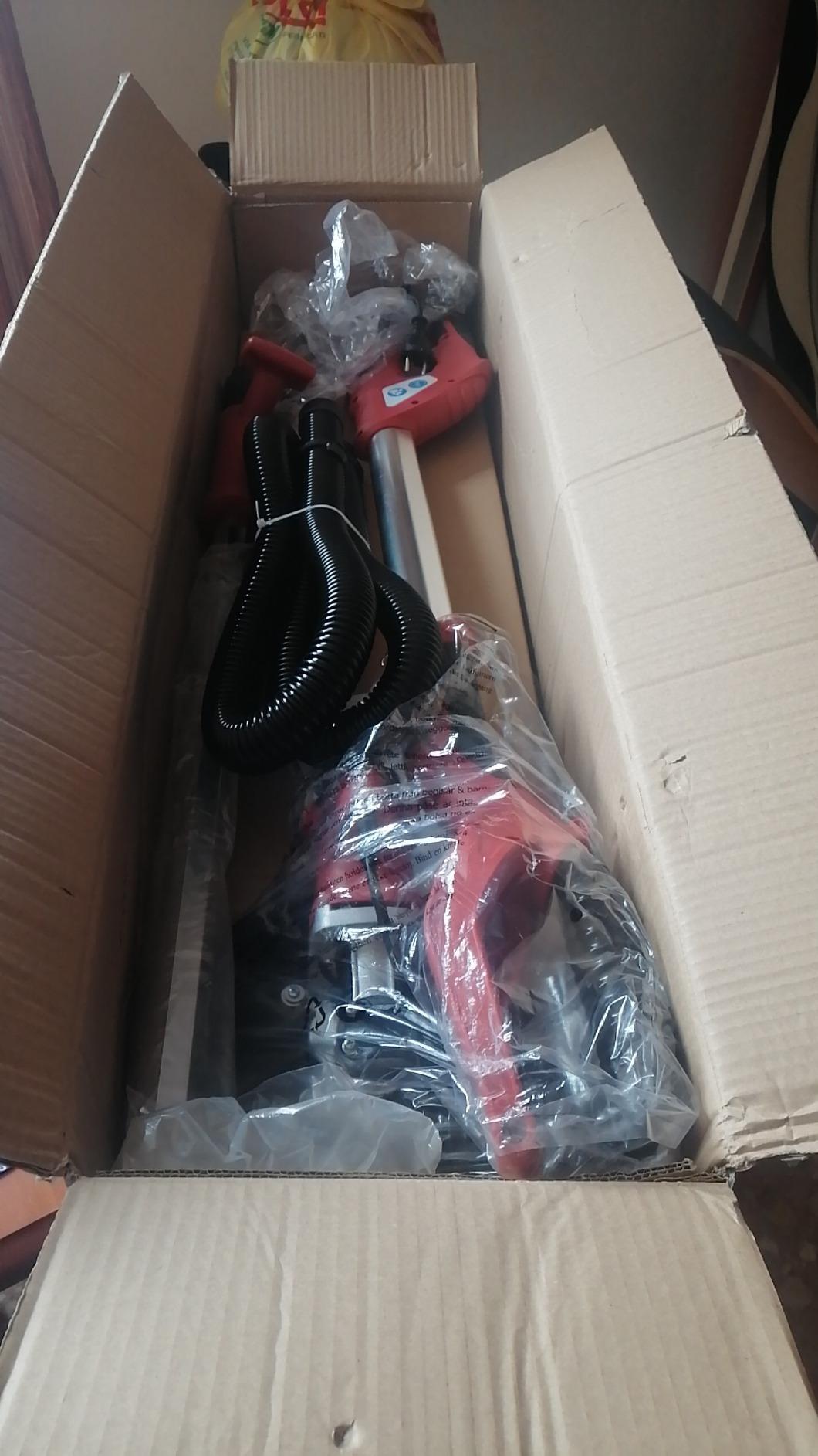 vidaXL Trockenbauschleifer Rot 750 W Deckenschleifer Teleskop