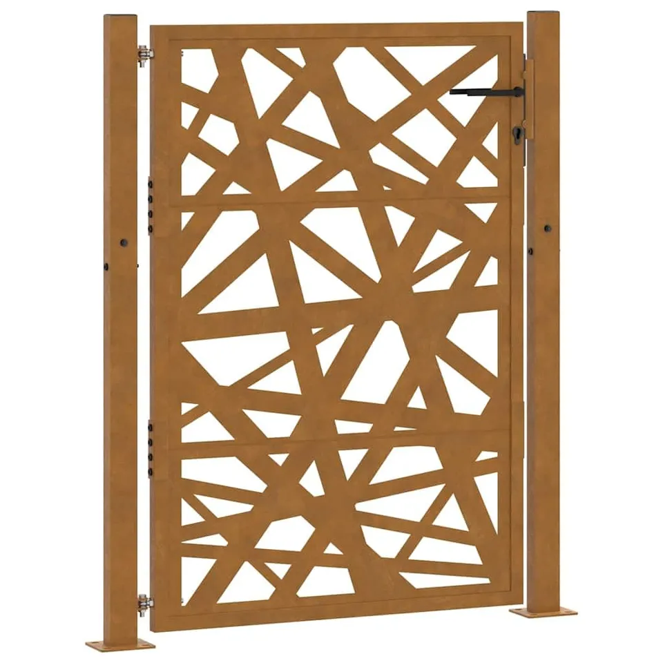 vidaXL Heim & Garten Gartentor 100x125 cm Braun Cortenstahl