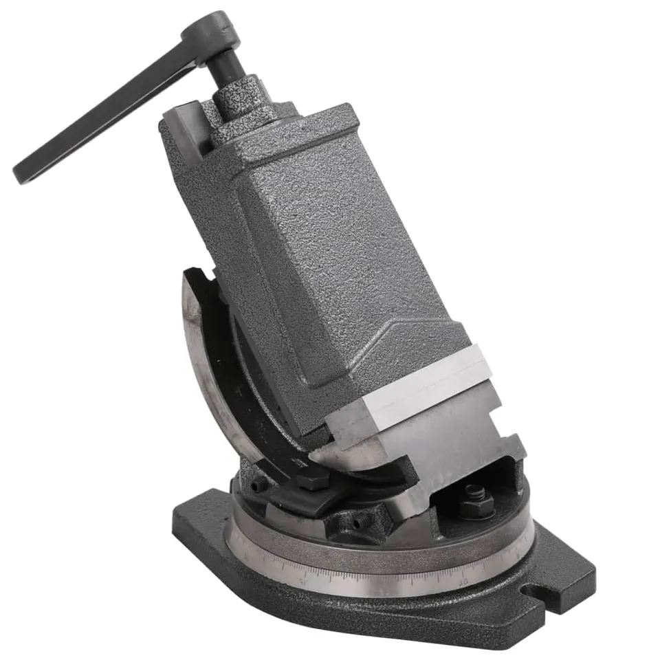 vidaXL Schraubstock 100 mm Gusseisen drehbar kippbar