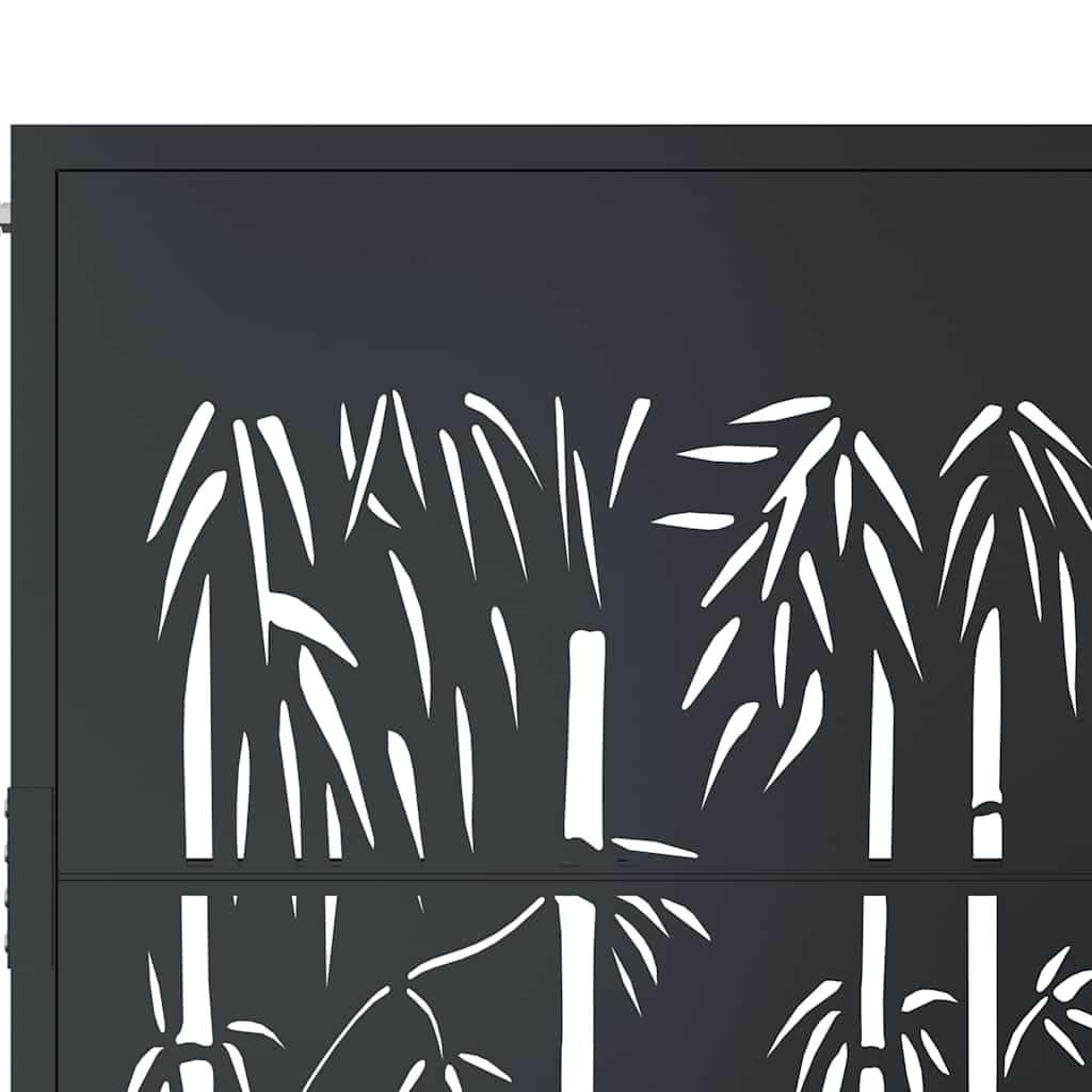 vidaXL Gartentor Bambus-Design 100x75 cm Anthrazit