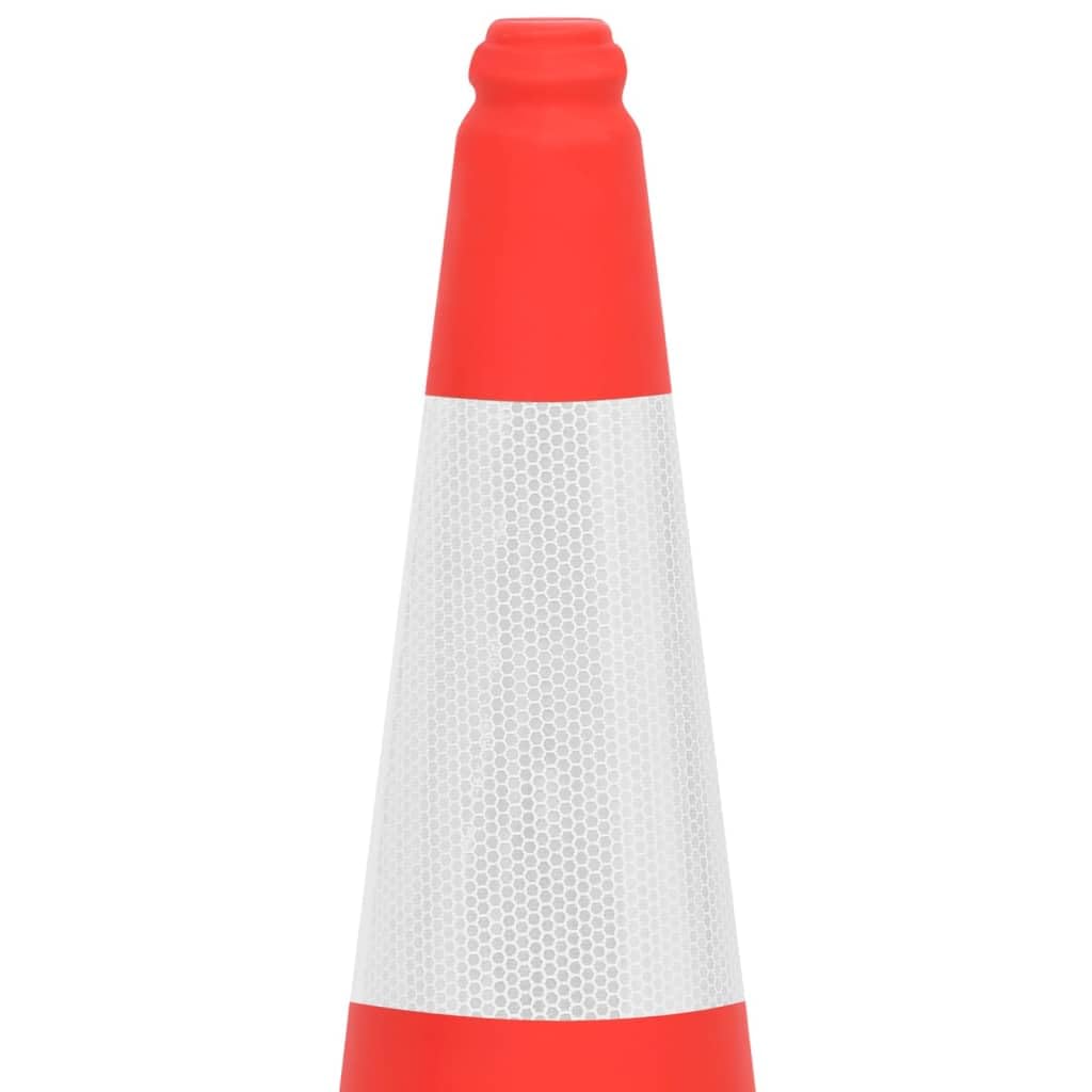 vidaXL Leitkegel 10x 75cm HDPE rot reflektierend Set