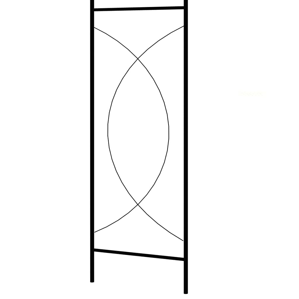 vidaXL Heim & Garten Rosenbogen Gartenbogen schwarz 150x34x240 cm Eisen