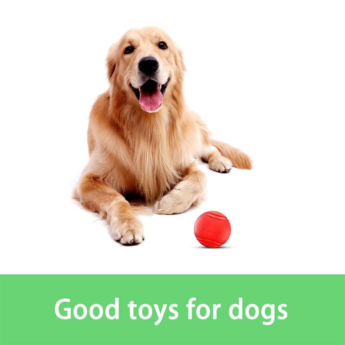 Intirilife Hunde Gummiball Knall Rot 7 cm bissfest