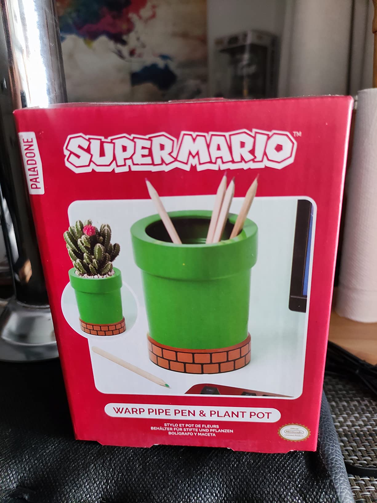 Paladone Super Mario Warp Pipe Blumentopf 15 cm Keramik grün