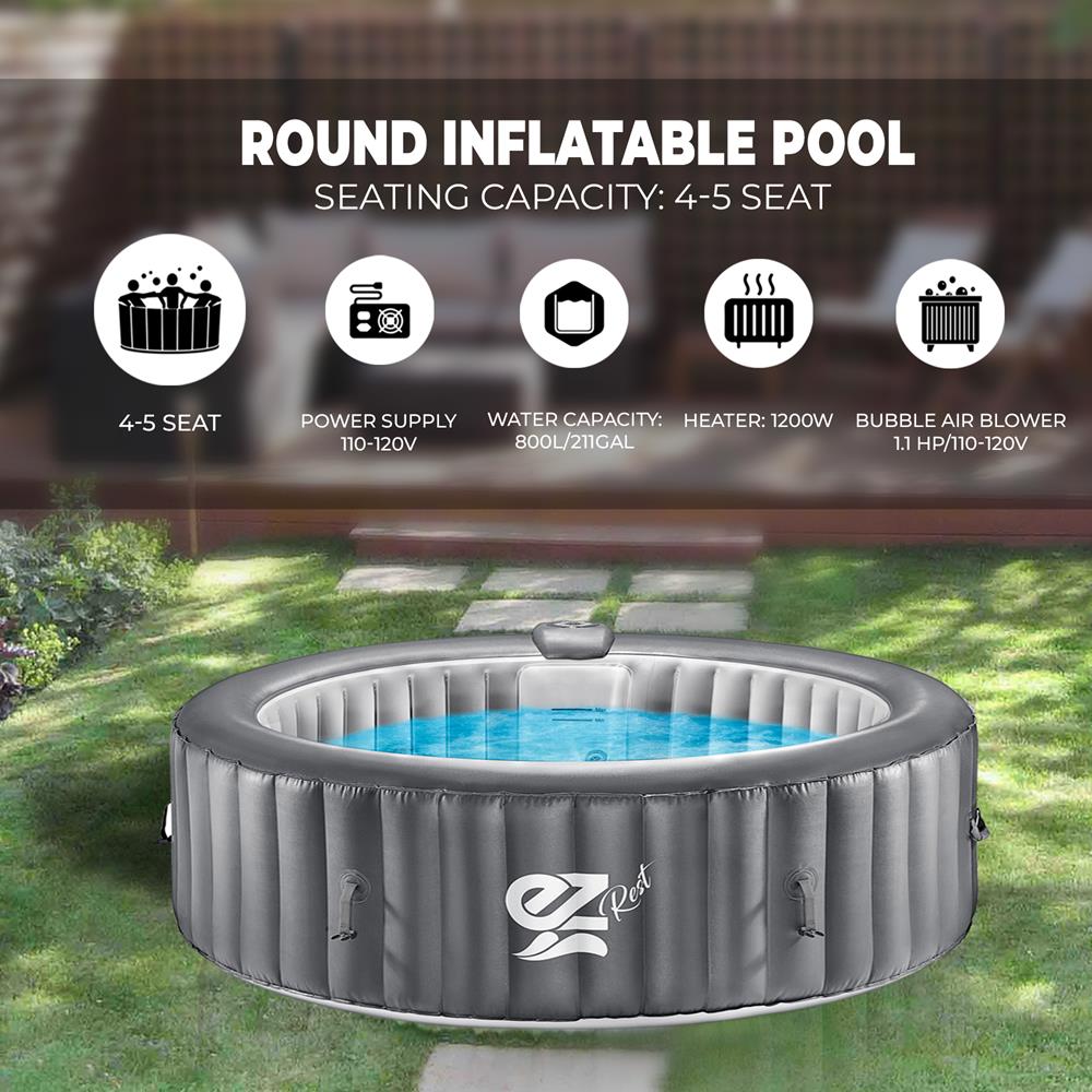 Serenelife Massage Whirlpool 6 Personen 130 Jets LED