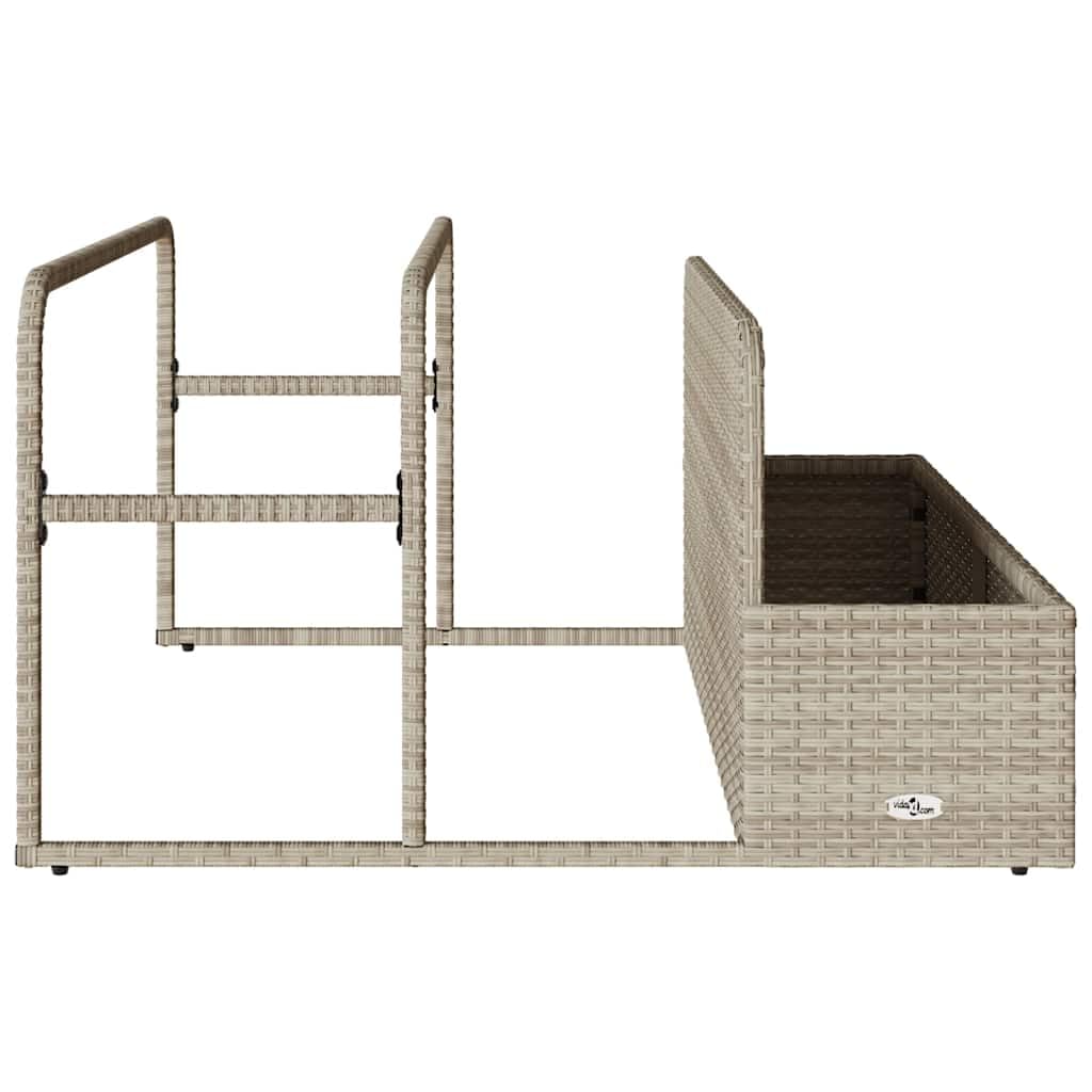 vidaXL Pool Aufbewahrungsbehälter Poly Rattan Box 110x100x57 Hellgrau