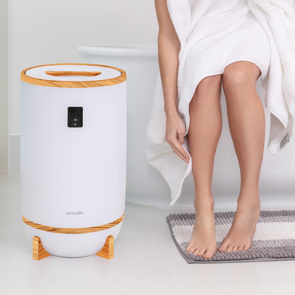Serenelife Towel Warmers Handtuchwärmer weiß 2 Handtücher Timer