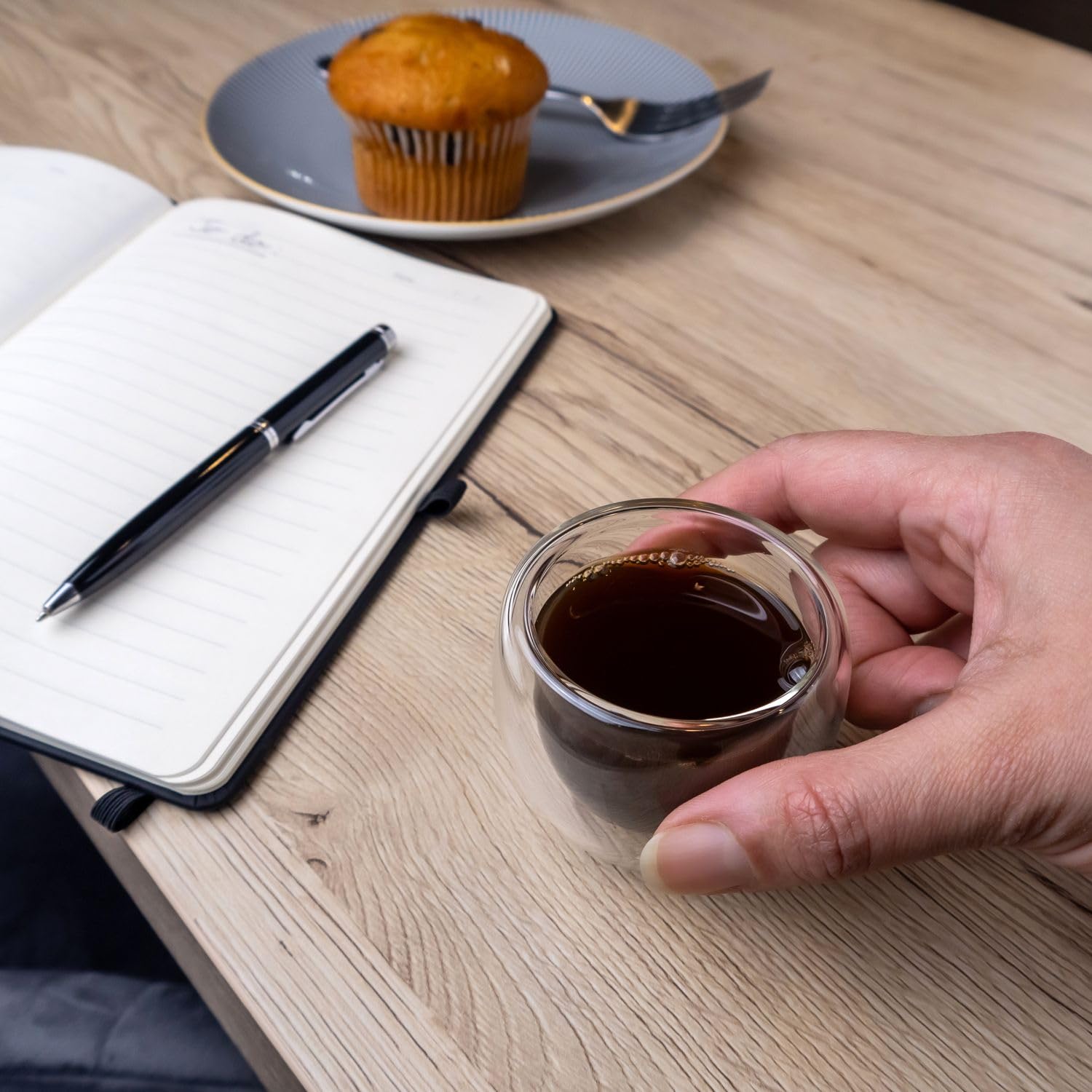 Intirilife Espressogläser doppelwandig 4x 80 ml Borosilikat