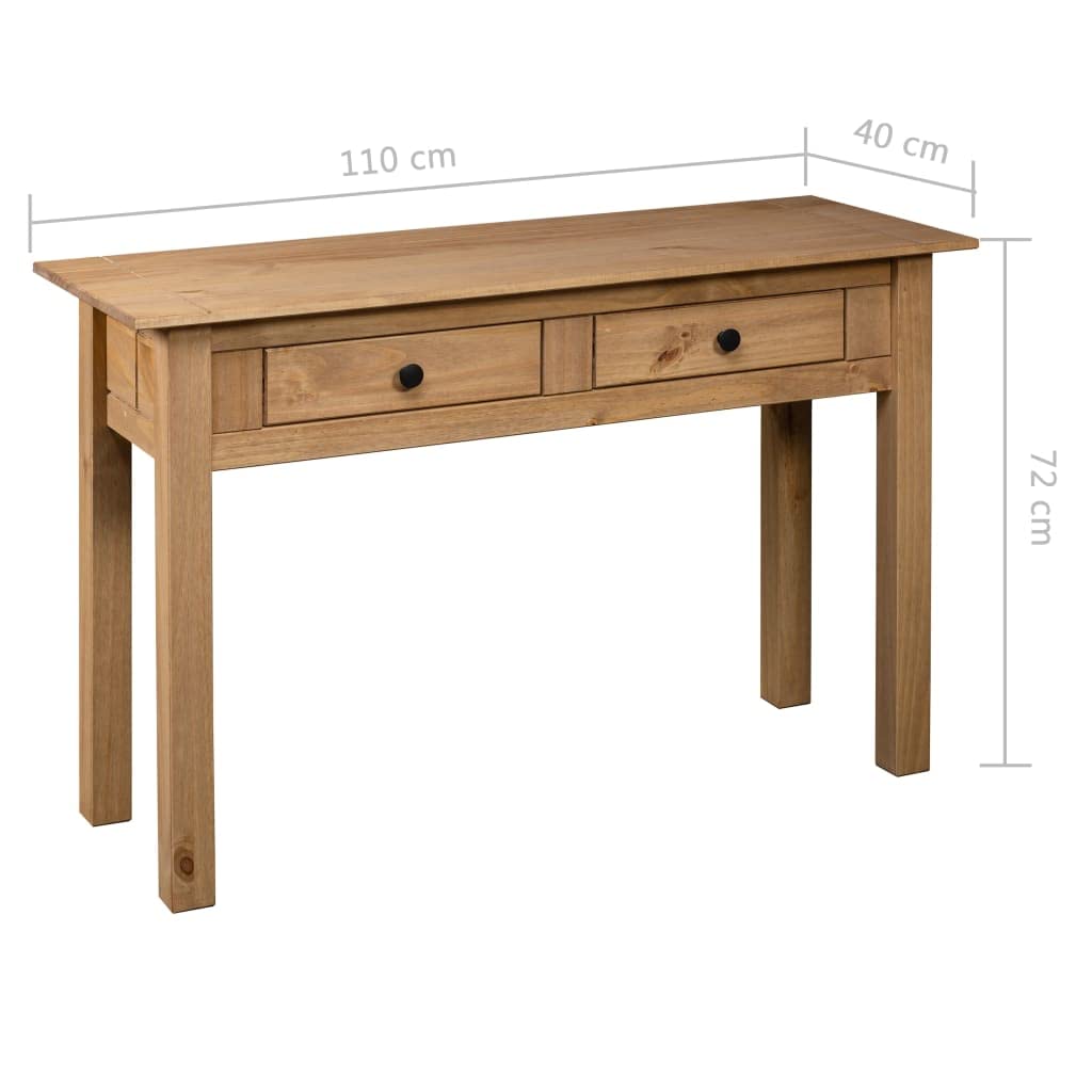 vidaXL Möbel Konsolentisch Panama 110x40x72 Braun Massivholz