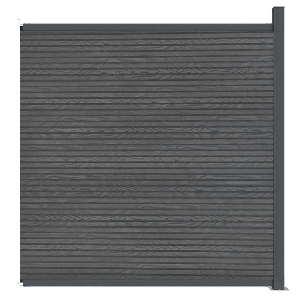vidaXL Zaunelement Grau 173x186 cm WPC Sichtschutzzaun