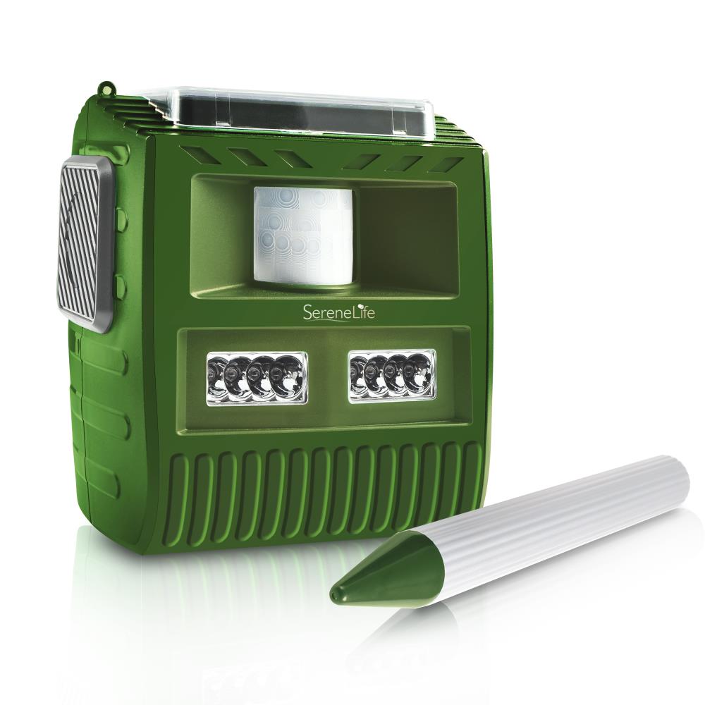 Serenelife Tiervertreiber Solar Ultraschall Grün IP44