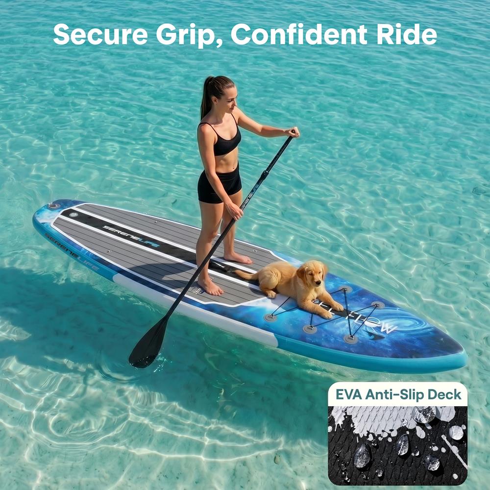 Serenelife SUP Board Aufblasbar 10'6" Space Blue Set