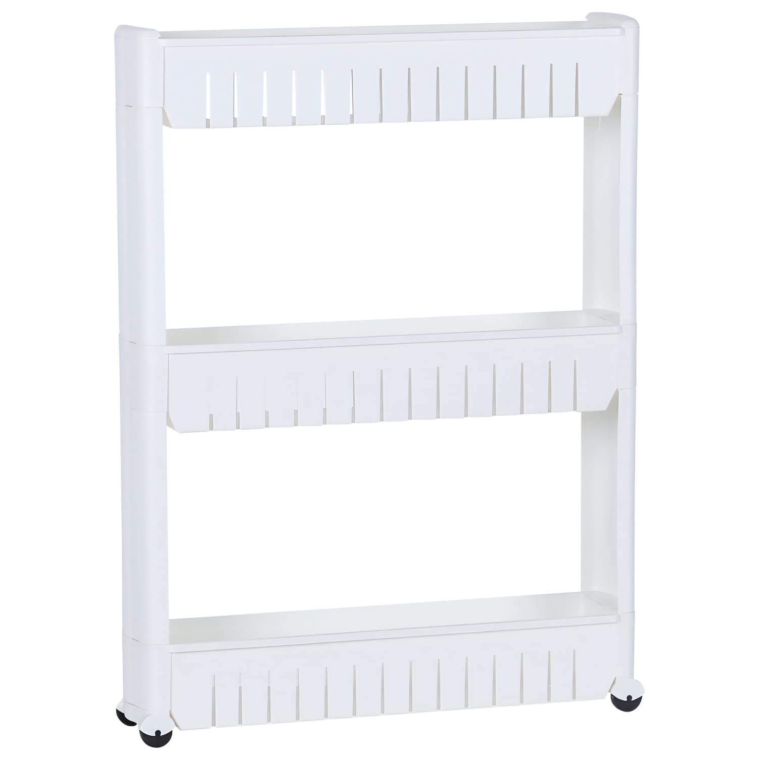 Intirilife Rollwagen Kunststoff weiß 54x12x71cm 3 Ebenen