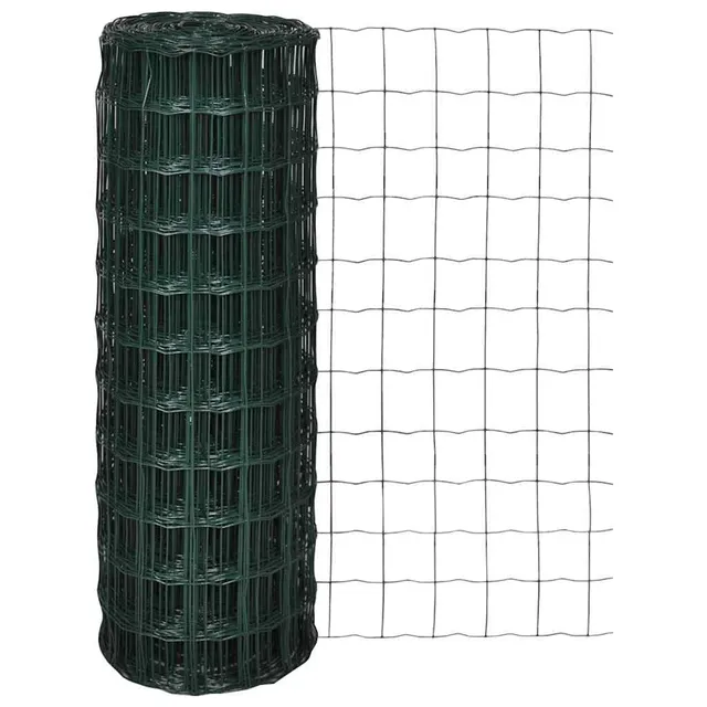 vidaXL Heimwerkerbedarf Euro-Zaun Gitterzaun 10x1,2 m grau PVC