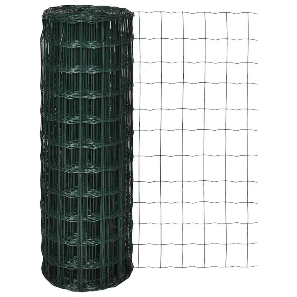 vidaXL Heimwerkerbedarf Euro-Zaun Gitterzaun 10x1,2 m grau PVC