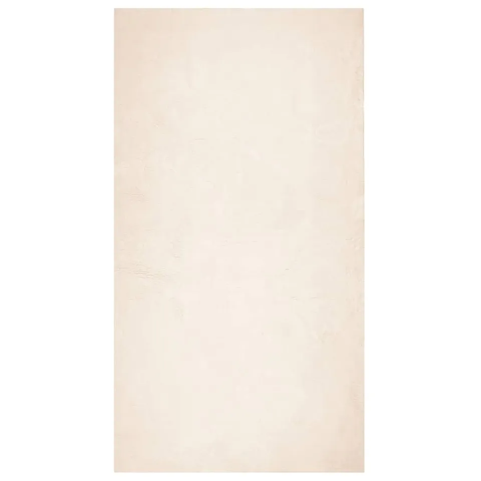 vidaXL Teppich HUARTE Beige 60x110cm Kurzflor Waschbar