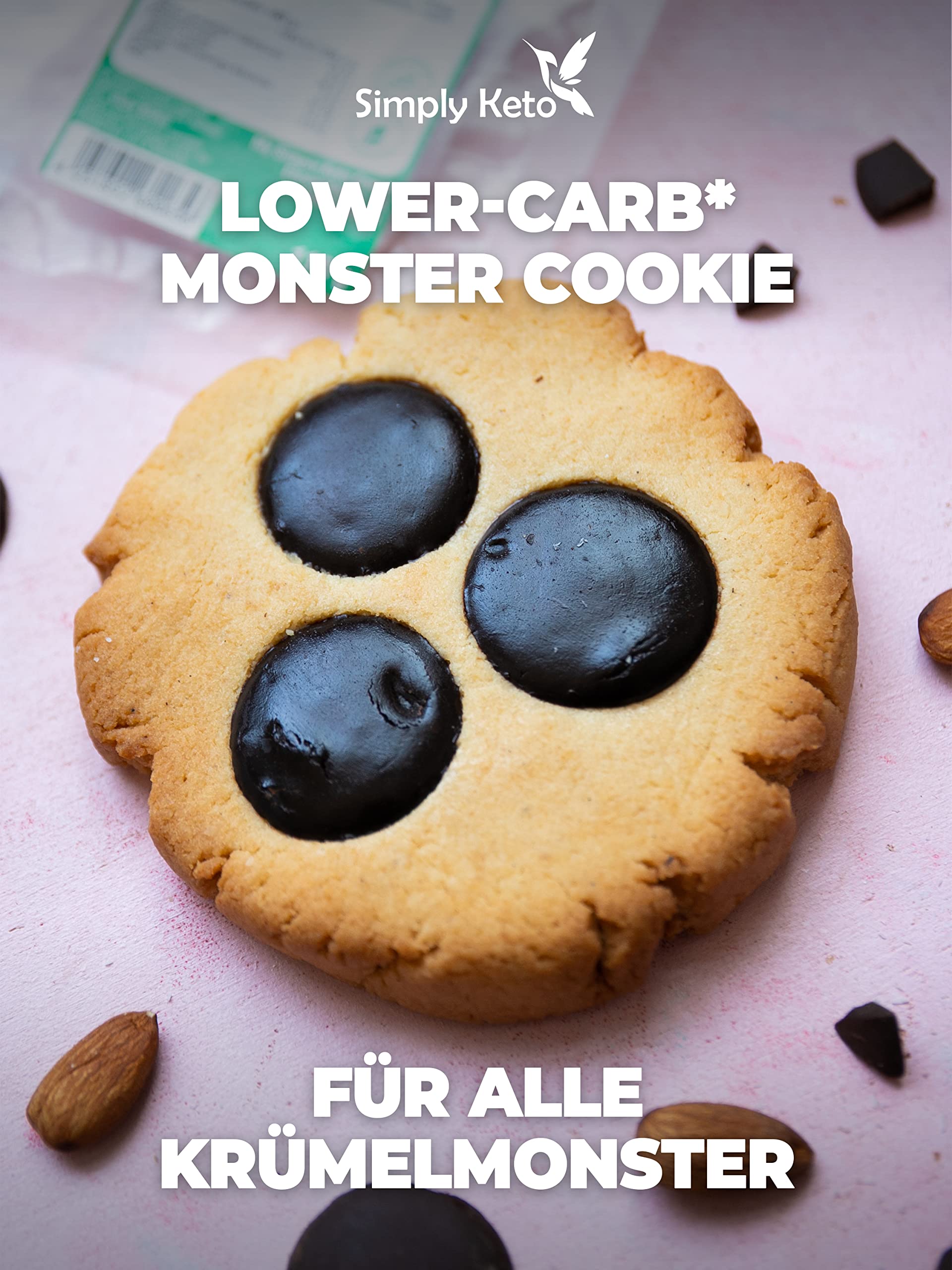 Simply Keto Monster Cookie zuckerfrei 110 g Mandel
