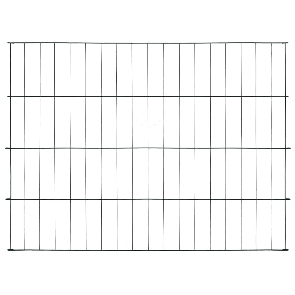 vidaXL Heim & Garten Gartenzaun Set Metall 115x79 cm Grün