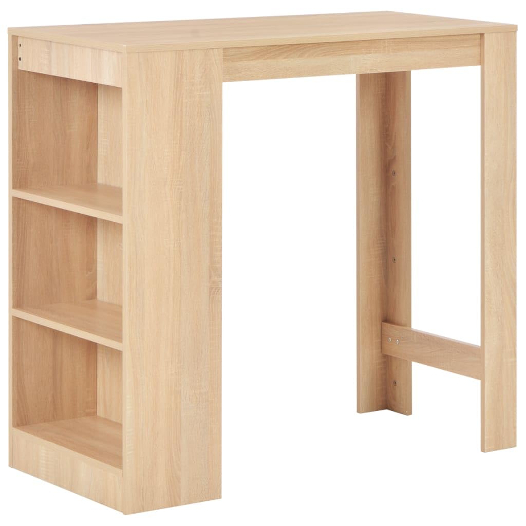 vidaXL Möbel Bartisch Weiß 110x50x103 cm mit Regal kaufen
