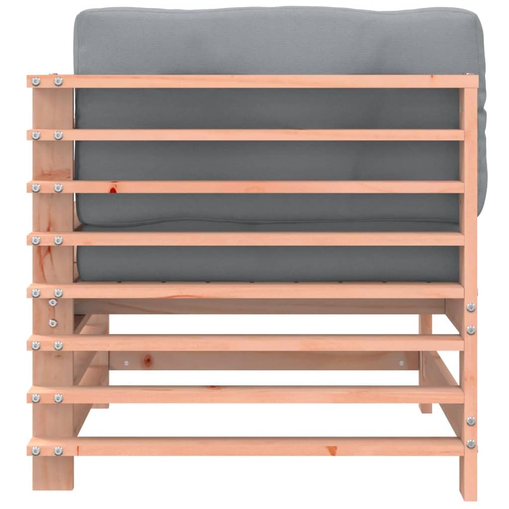 vidaXL Möbel Ecksofa Douglasie Gartensofa Natur mit Kissen