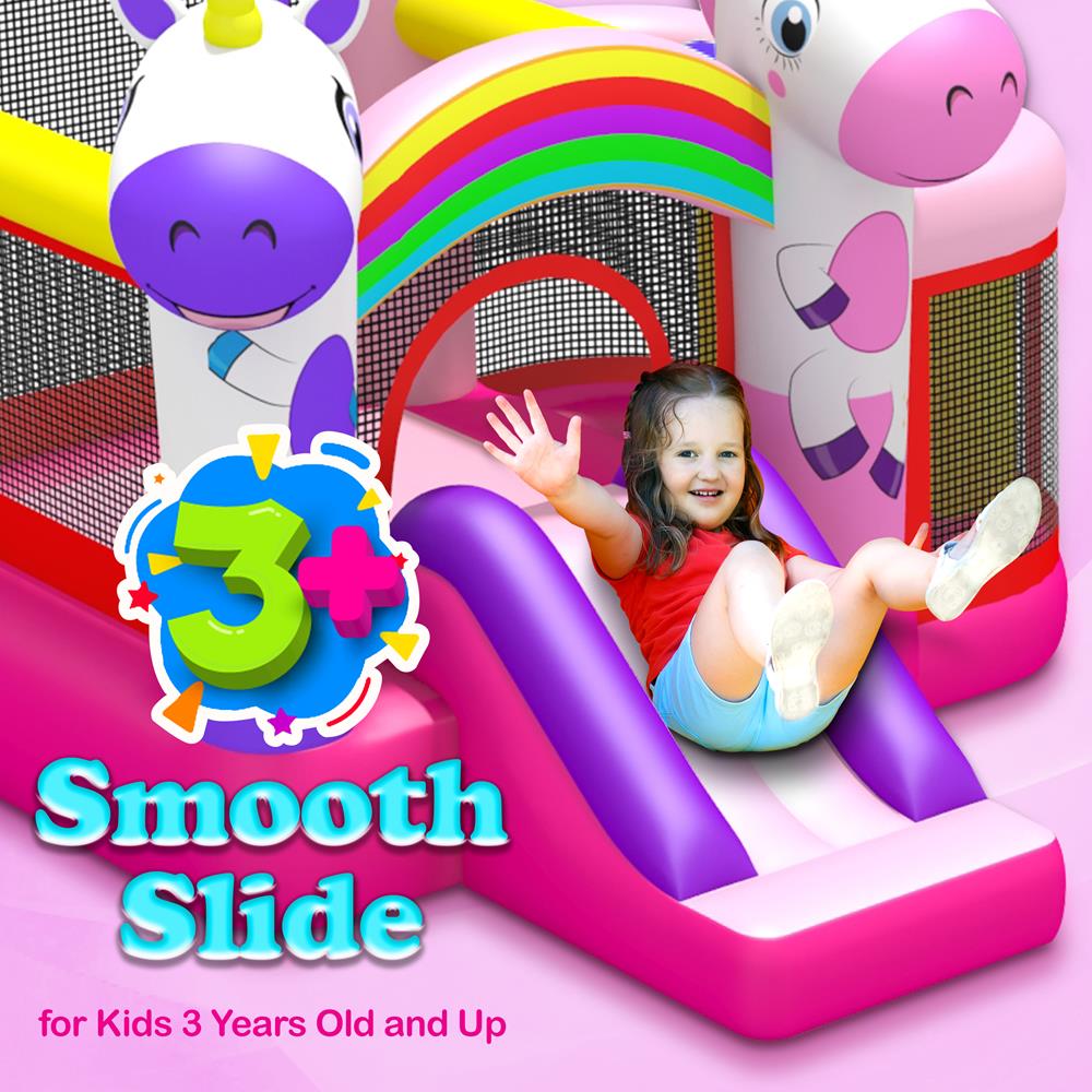 Serenelife Kids Play Hüpfburg mit Rutsche aufblasbar ab 3 Jahre