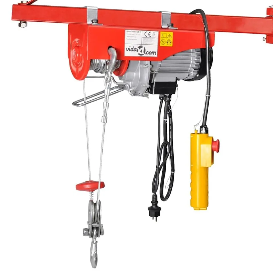 vidaXL Elektro-Seilzug 300/600 kg Seilwinde mit Fernbedienung