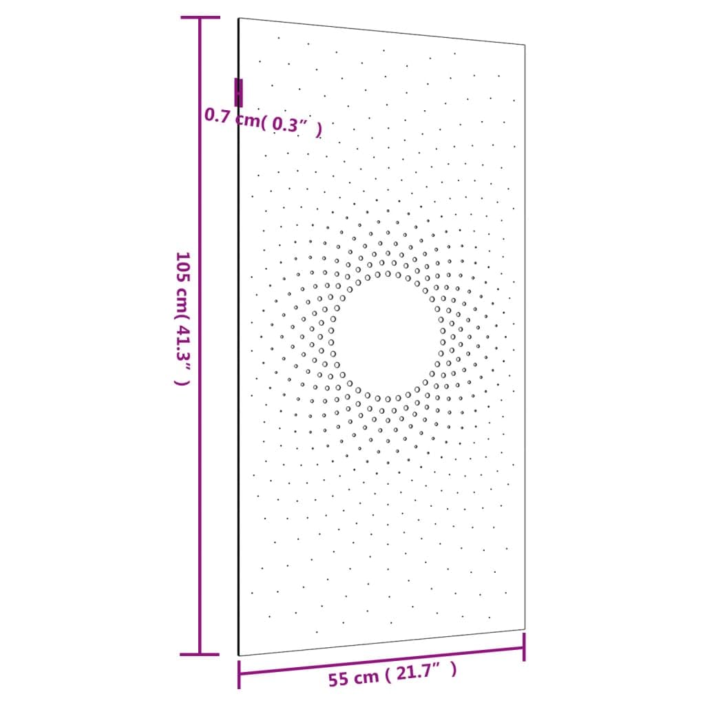 vidaXL Garten-Wanddeko Cortenstahl 105x55 cm Sonne Rost