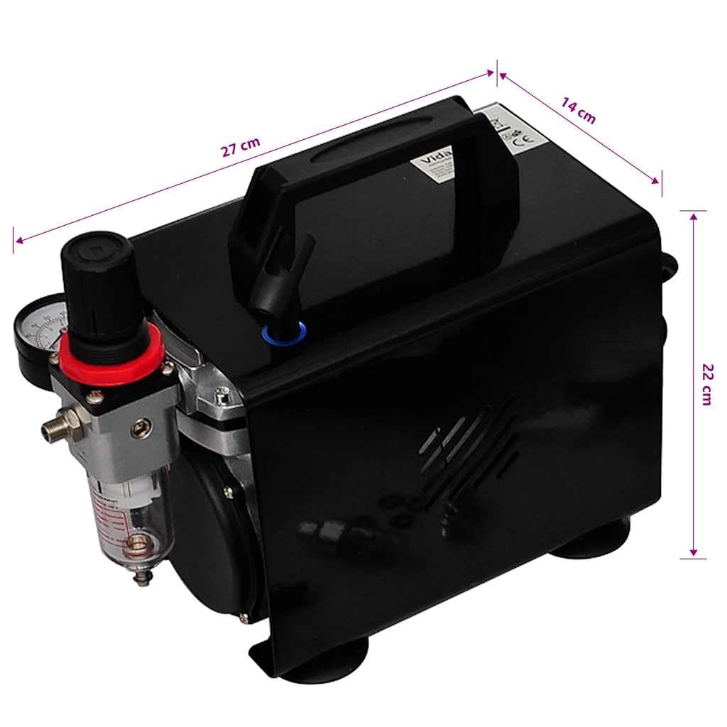vidaXL Profi Airbrush Komplett-Set mit 3 Pistolen ölfrei