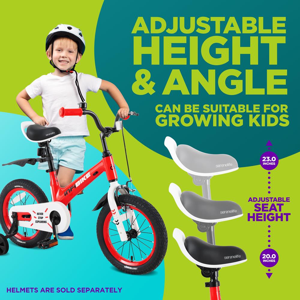 Serenelife Bicycle Kinderfahrrad 14 Zoll mit Stützrädern
