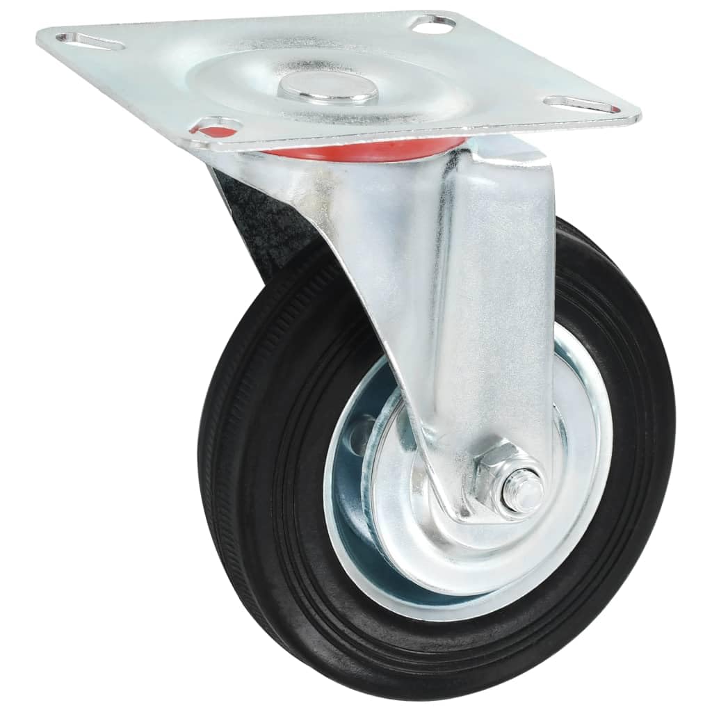 vidaXL Lenkrollen 100 mm Möbelrollen 4 Stk. Gummi Eisen