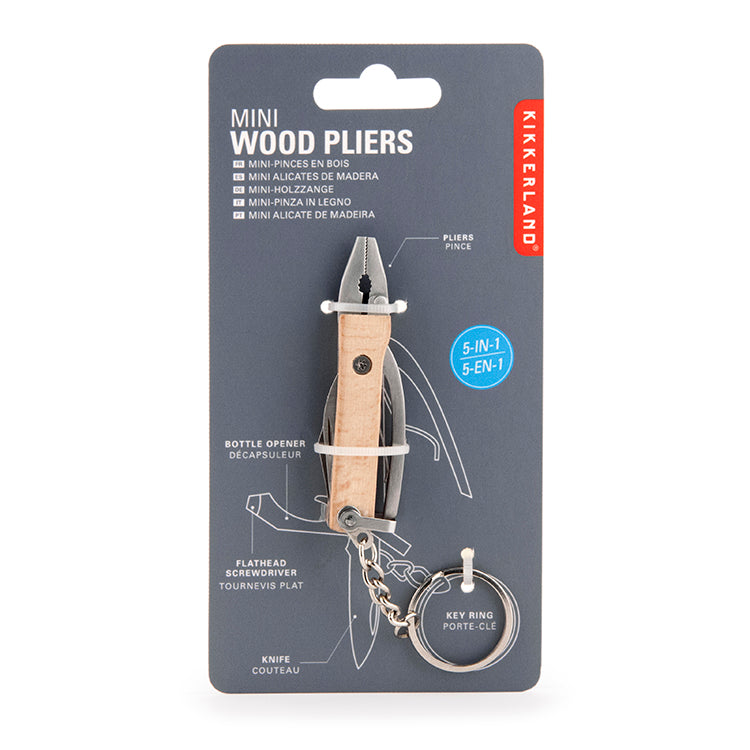 Kikkerland Tools Mini Zange Multitool Schlüsselring
