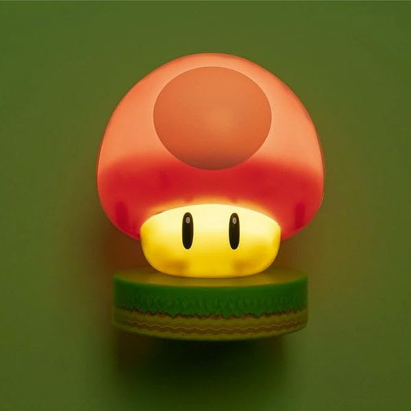 Paladone Lighting Super Mario Mushroom Icon Light Pilz Lampe 10 cm