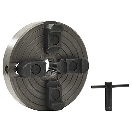 vidaXL 4-Backenfutter M33 Stahl 100mm Drechselbank