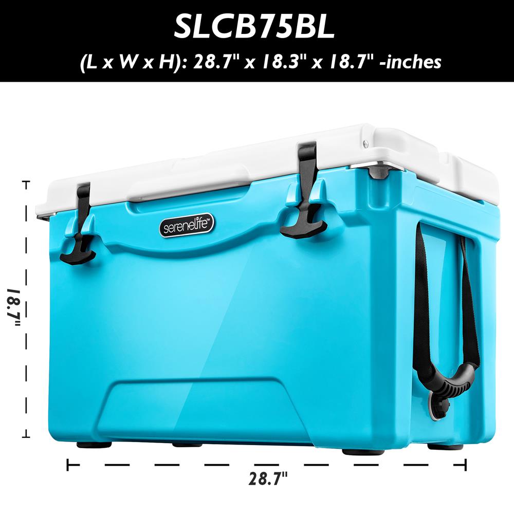Serenelife Camping Outdoor Kühlbox 75 Qt Blau 5 Tage isoliert