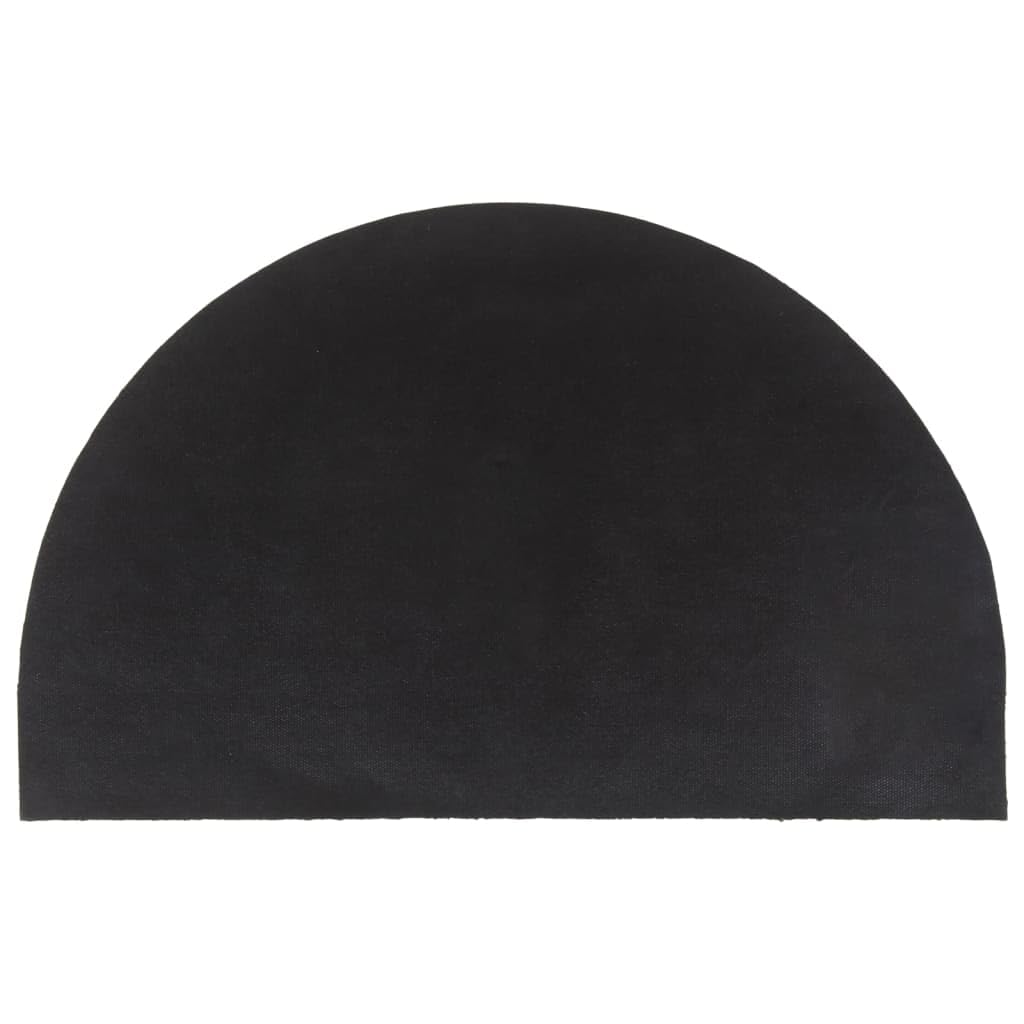 vidaXL Fußmatte Natur Halbrund 50x80 cm Kokosfaser