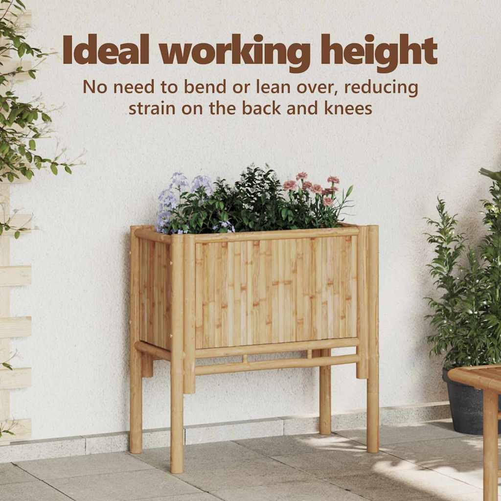 vidaXL Heim & Garten Hochbeet Braun Bambus 70x35x70 cm