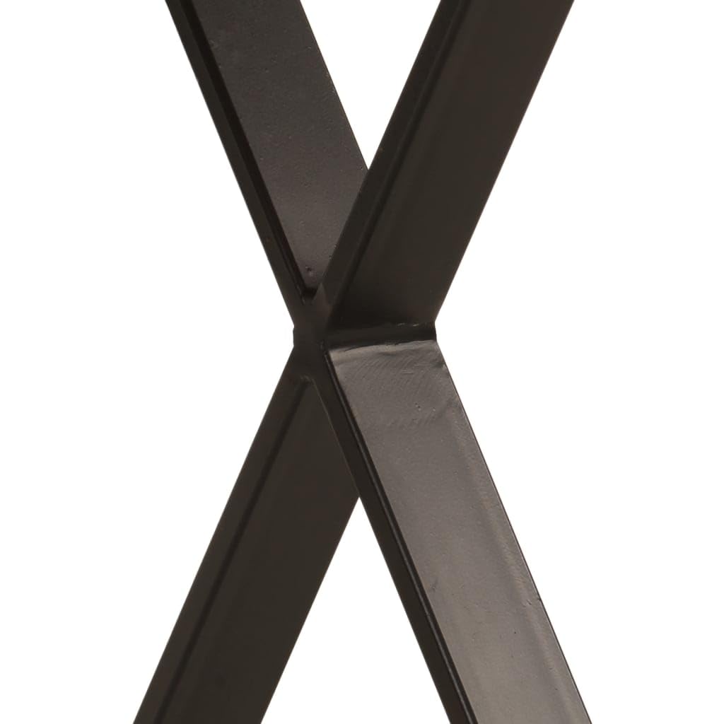 vidaXL Heim & Garten Bank Baumkante Akazie 105 cm Schwarz