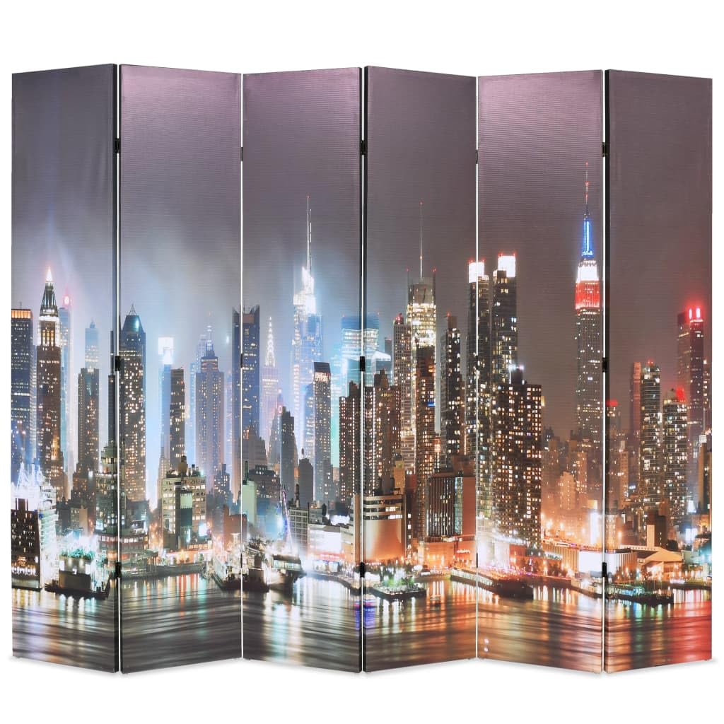 vidaXL Möbel Raumteiler 120x170 cm New York Nacht