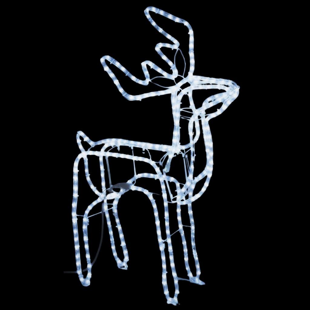 vidaXL Heim & Garten Rentier Silhouetten Leuchtfigur kaltweiß 76x42x87 2Stk