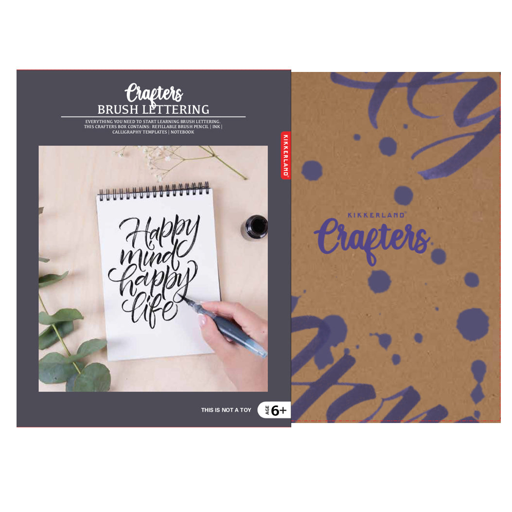 Kikkerland Crafters Brush Lettering Kit Kalligraphie Set