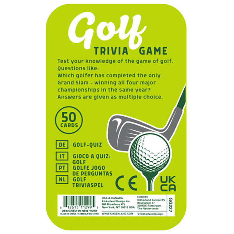 Kikkerland Play Golf Trivia Quizspiel 50 Fragen