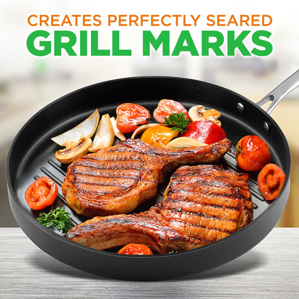 Serenelife Cookware Grillpfanne Antihaft 30cm 5Qt