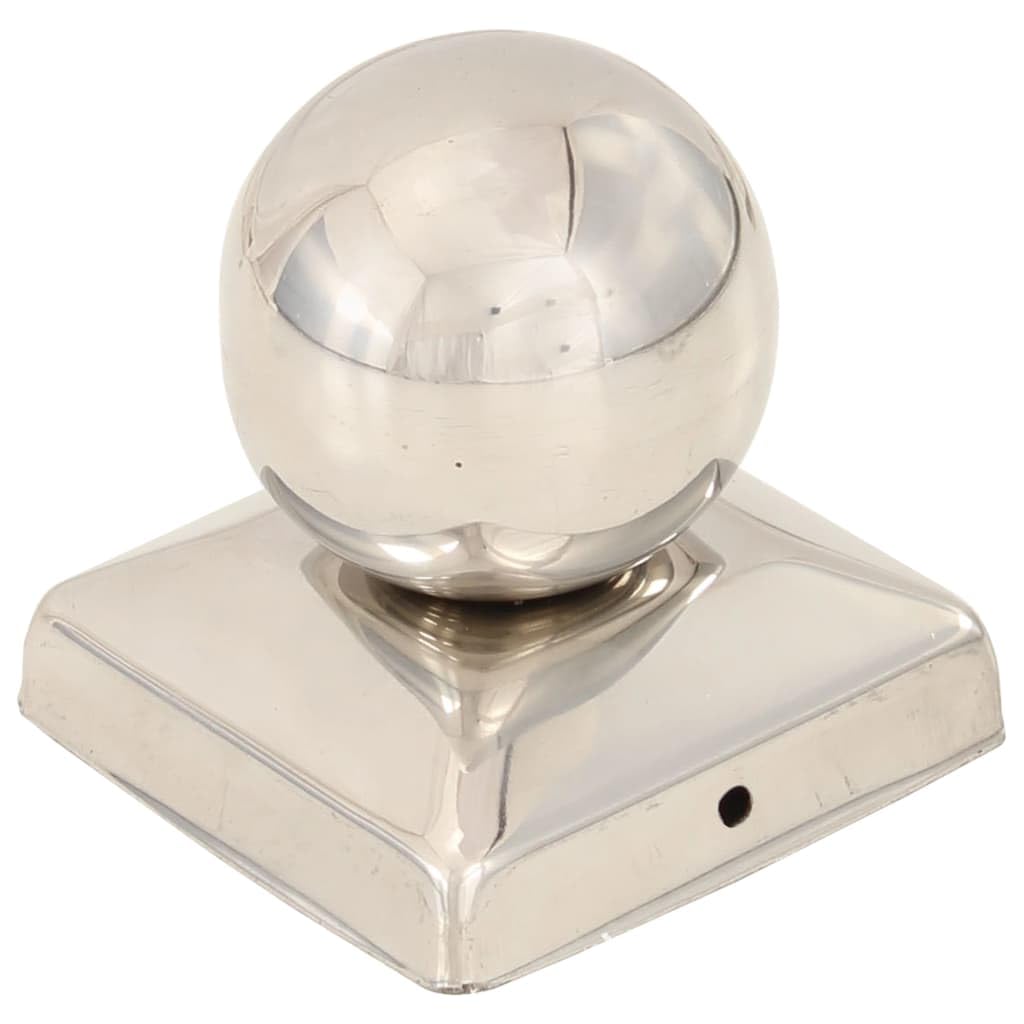 vidaXL Pfostenkappe Kugel 6x Edelstahl 71x71 mm
