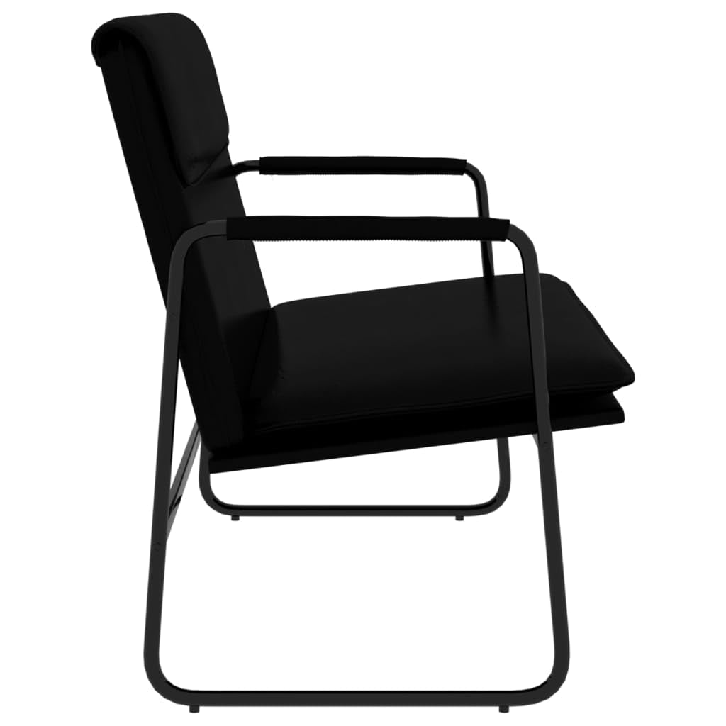 vidaXL Möbel Sitzbank mit Rückenlehne Kunstleder Schwarz 100 cm